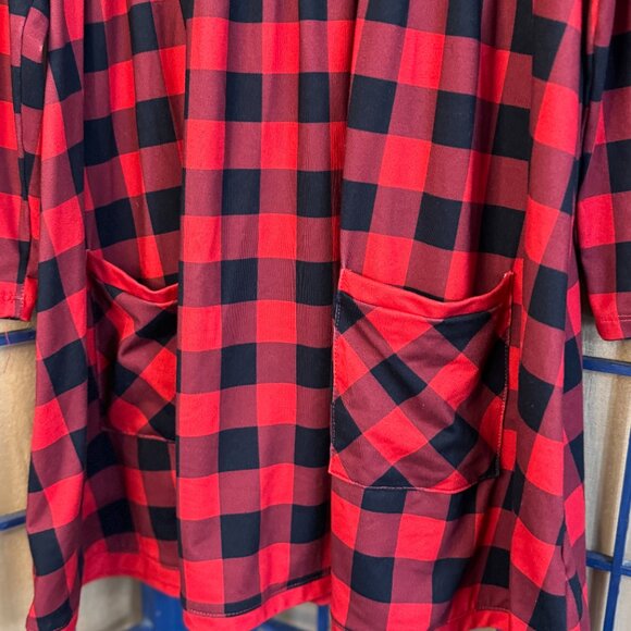 Millie Loves Lily Red Buffalo Plaid Tunic Girl's Dress – Size 8 - Picture 4 of 6